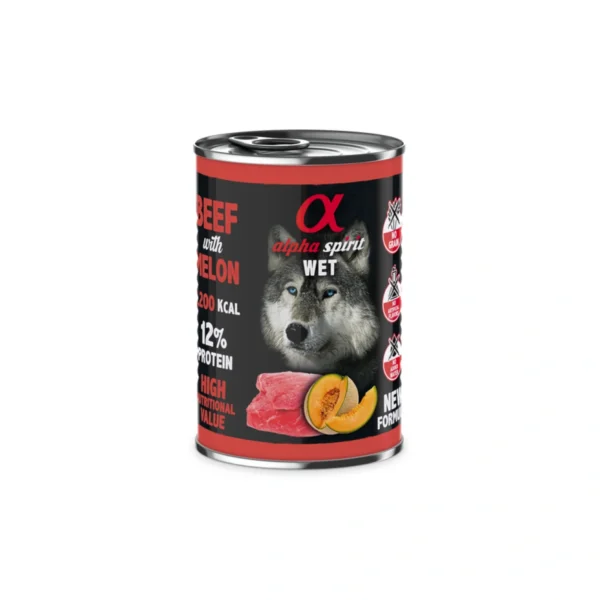 Alpha Spirit Ternera Melón, alimento húmedo para perros