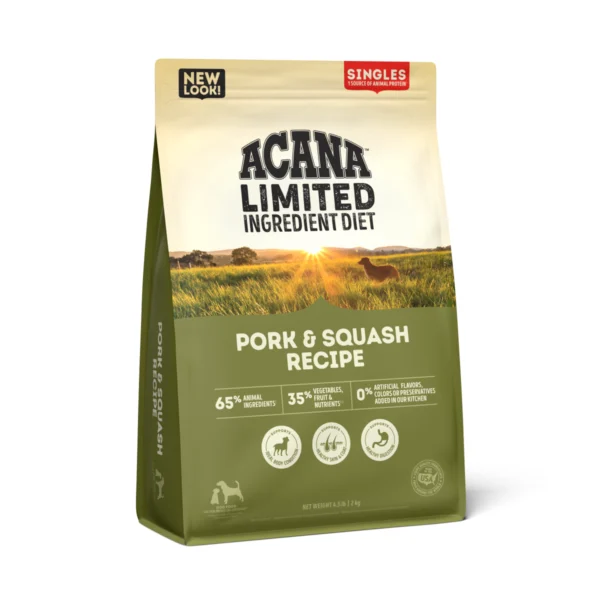 ACANA Singles Pork Squash, alimento premium para perros