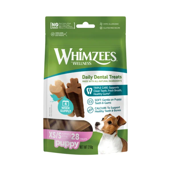 Whimzees Puppy S, snack dental para perros